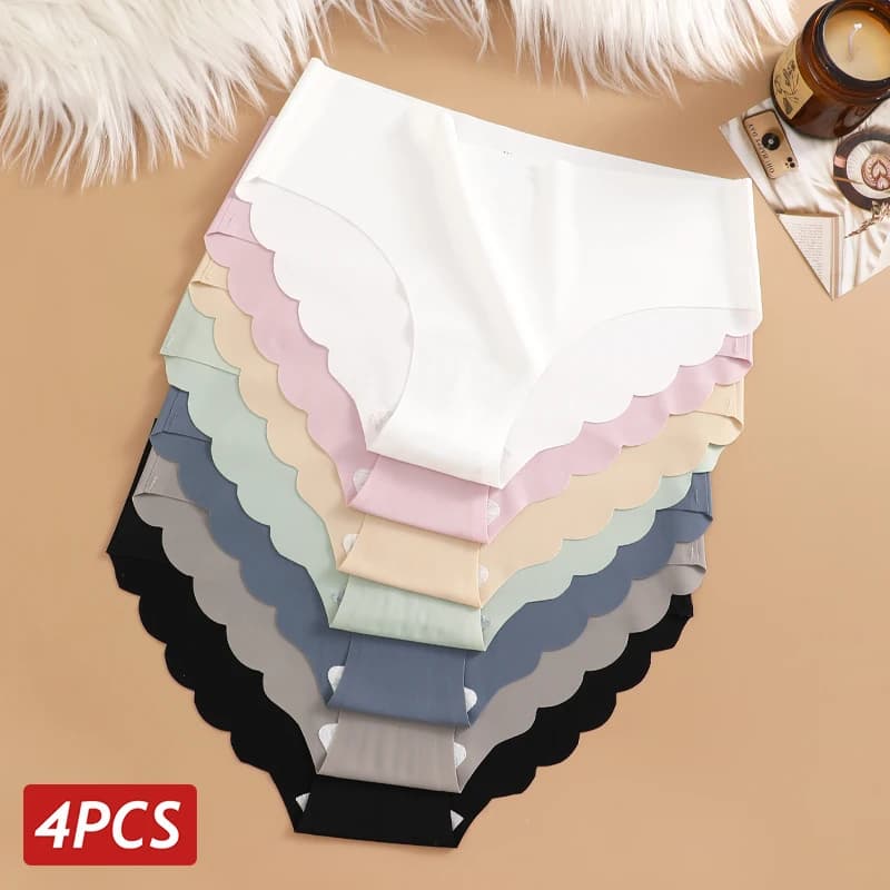 아이스실크 노라인 팬티 4종 세트 · Women's Intimates · 노라인팬티 아이스실크