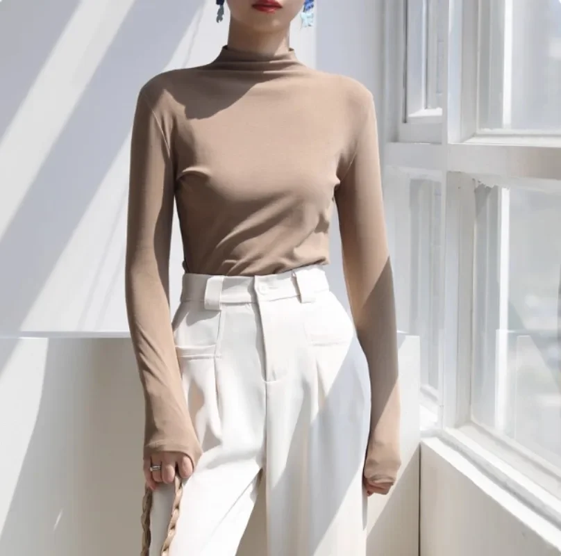 가을겨울 슬림핏 목폴라 긴팔티 · 여성 속옷 · 슬림핏 목폴라 이미지 2