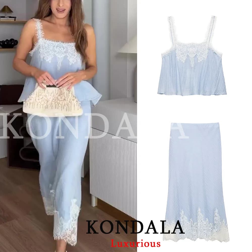 KONDALA 레이스 캐미 스커트 세트 · 셋업 · KONDALA 레이스 이미지 2