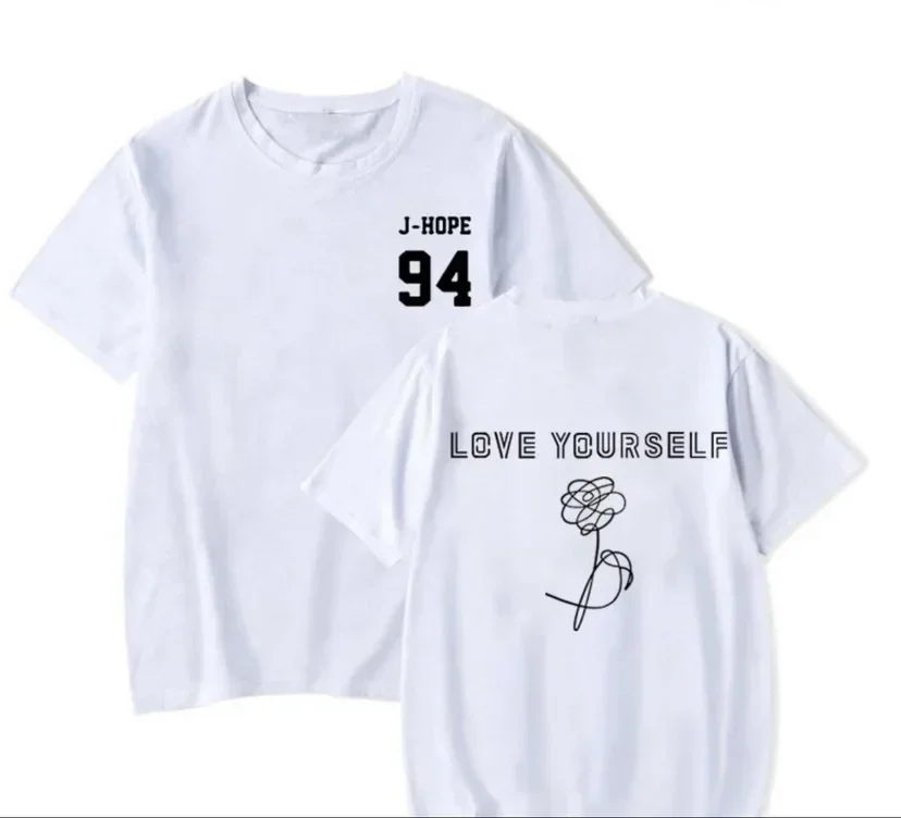 Love Yourself 장미 그래픽 반팔티 · 탑 & 티셔츠 · 반팔티 러브유어셀프