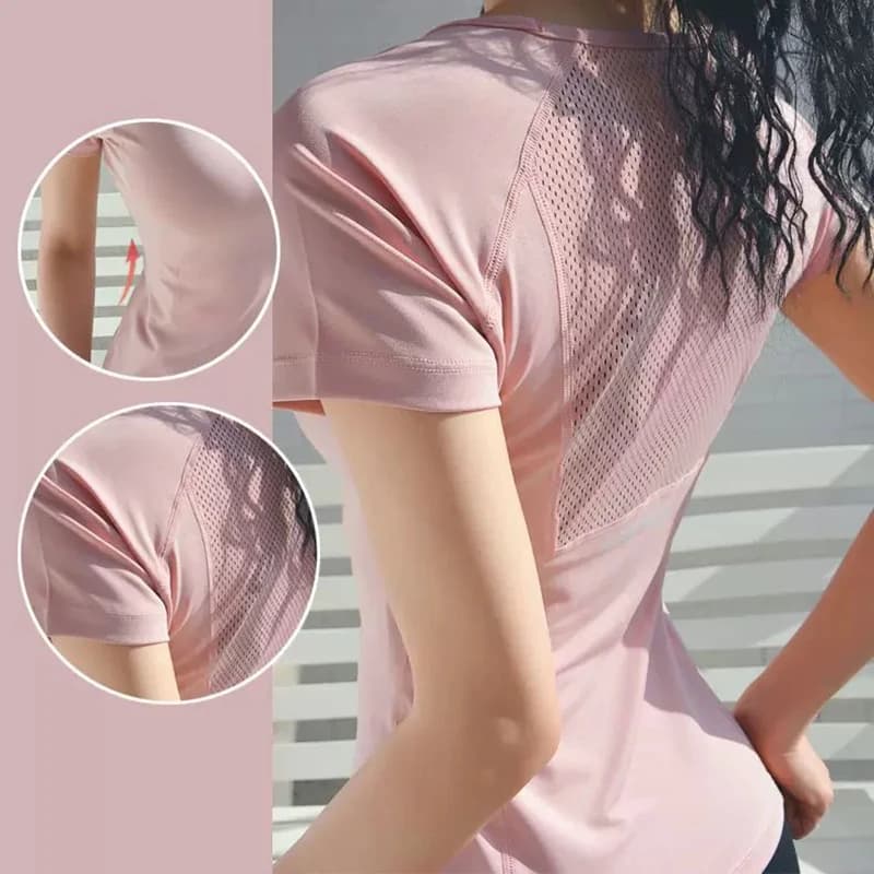속건 통기성 슬림핏 트레이닝 반팔티 썸네일 5