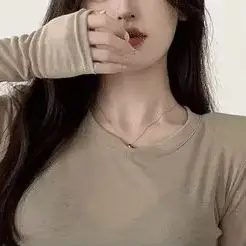 시스루 크롭 슬림 긴소매 티셔츠 썸네일 6