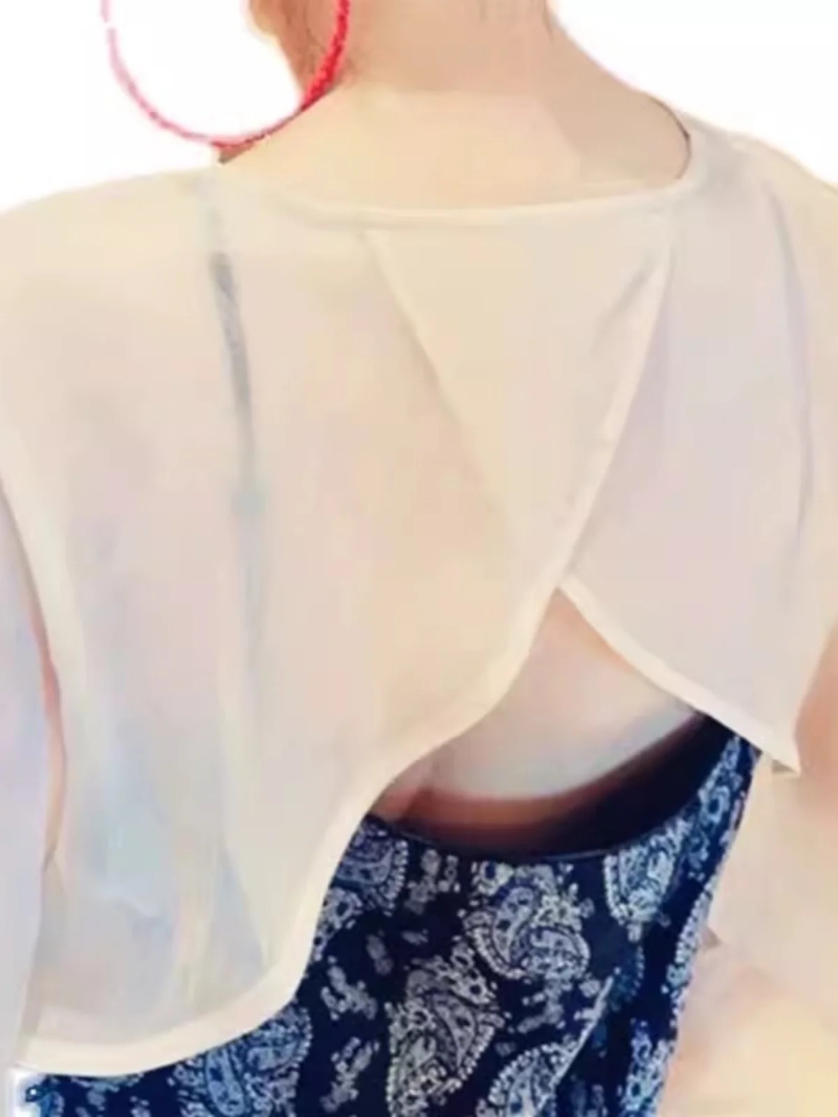쉬폰 퍼프 볼레로 가디건 · 여성 탑스 · 쉬폰 퍼프 이미지 4