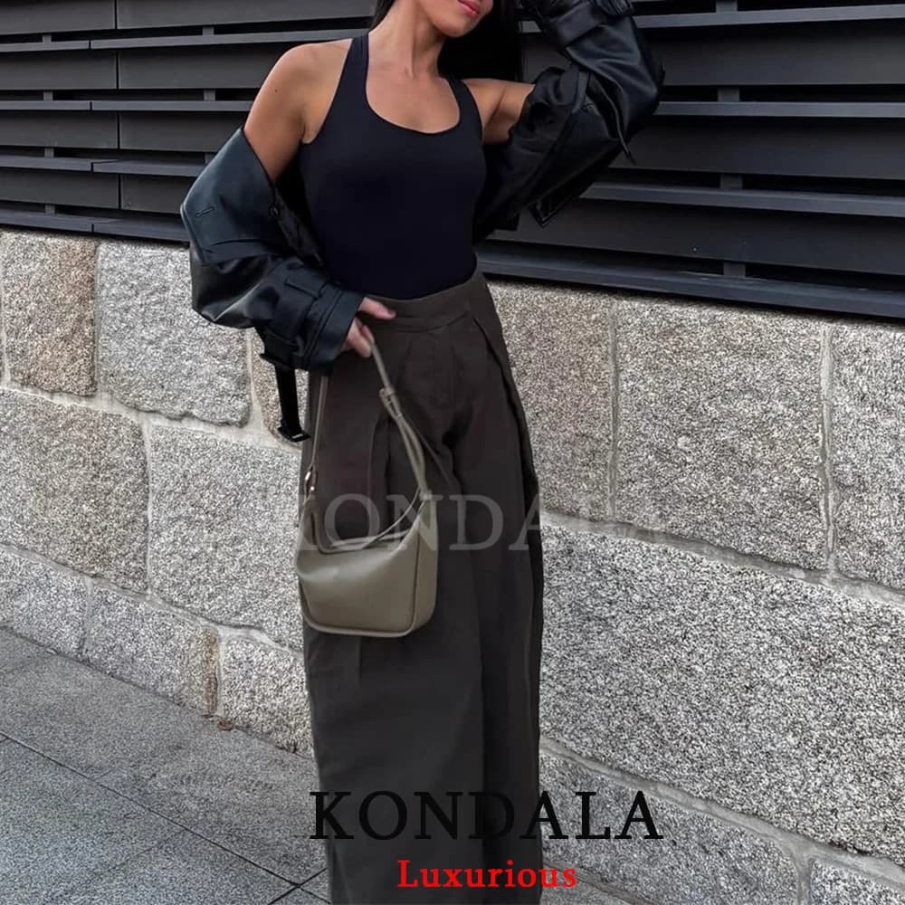 KONDALA 시크 플리츠 와이드팬츠 · 긴바지 · KONDALA 와이드팬츠 이미지 2