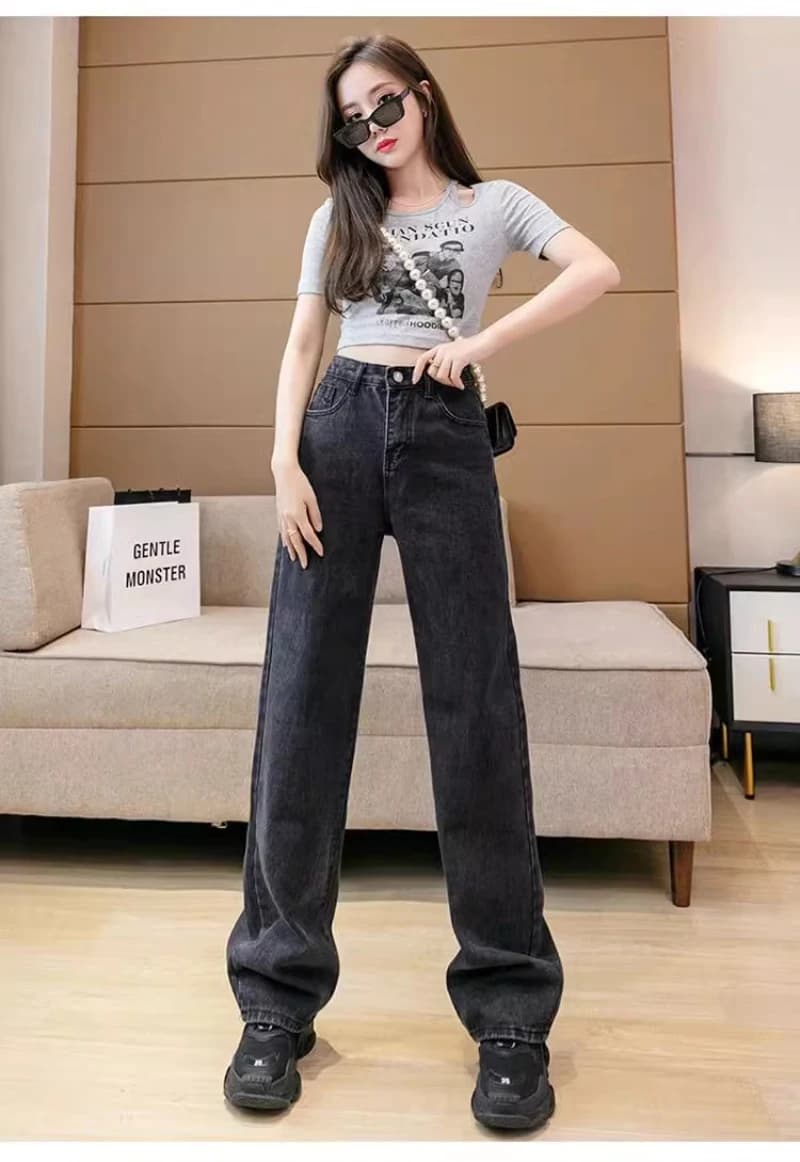 빈티지 루즈 스트레이트 와이드 데님 썸네일 6
