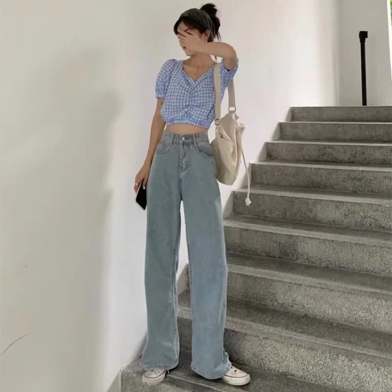 솔리드 루즈핏 스트레이트 일자 팬츠 · 청바지(신품) · 일자팬츠 루즈핏 이미지 4