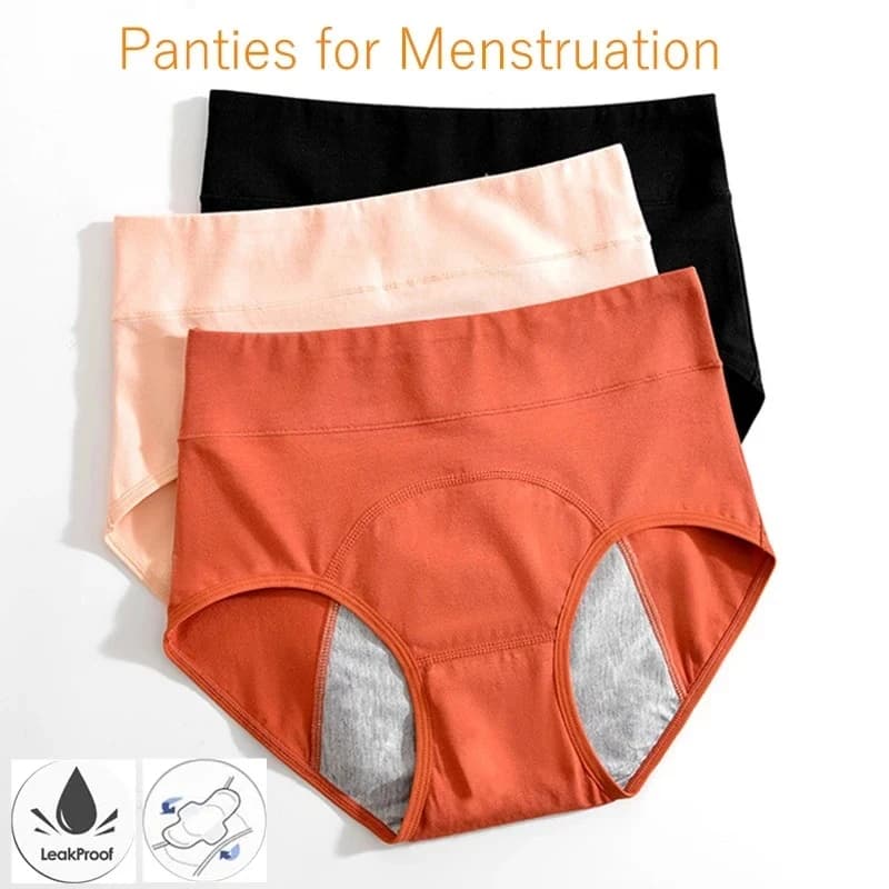 하이웨스트 코튼 생리 팬티 · Women's Intimates · 생리팬티 위생팬티 이미지 2