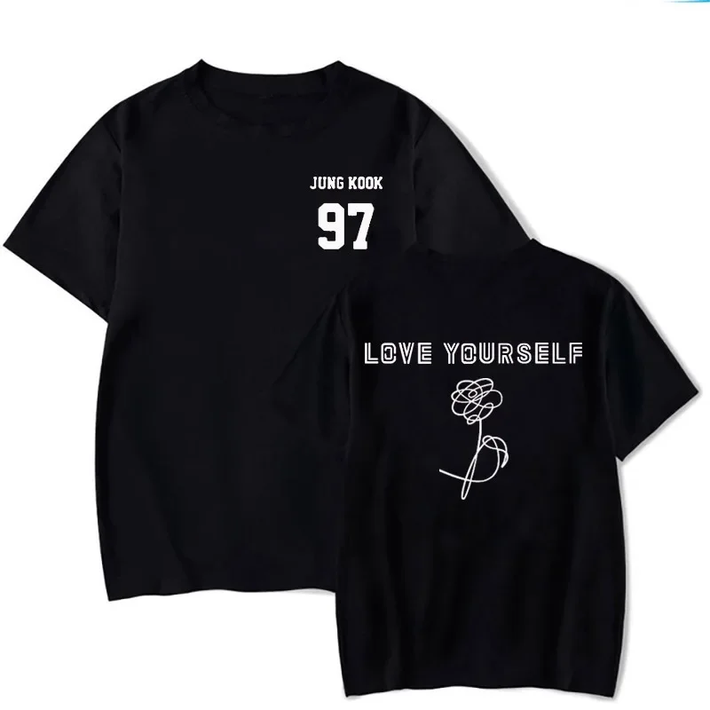 Love Yourself 장미 그래픽 반팔티 · 탑 & 티셔츠 · 반팔티 러브유어셀프 이미지 2