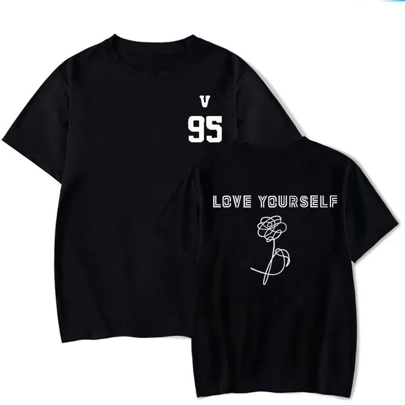 Love Yourself 장미 그래픽 반팔티 · 탑 & 티셔츠 · 반팔티 러브유어셀프 이미지 4