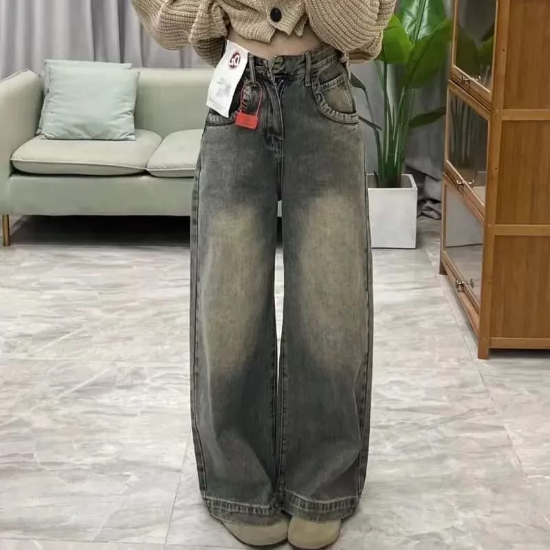 빈티지 드레이프 와이드 데님 팬츠 · 청바지(신품) · 데님팬츠 와이드데님 이미지 4