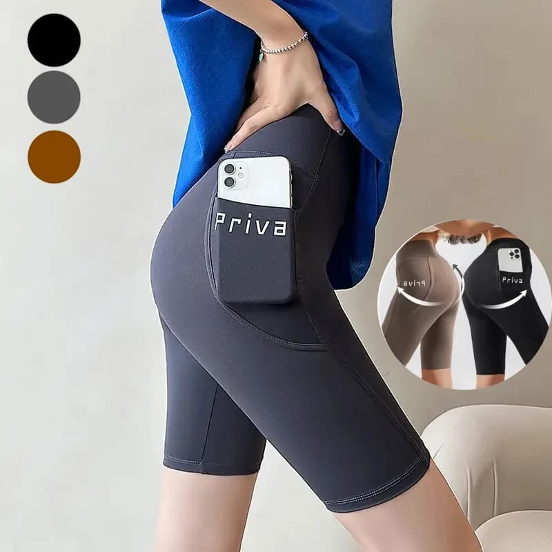 포켓 하이웨이스트 바이커 레깅스 쇼츠 · Sportswear · 바이커쇼츠 하이웨이스트