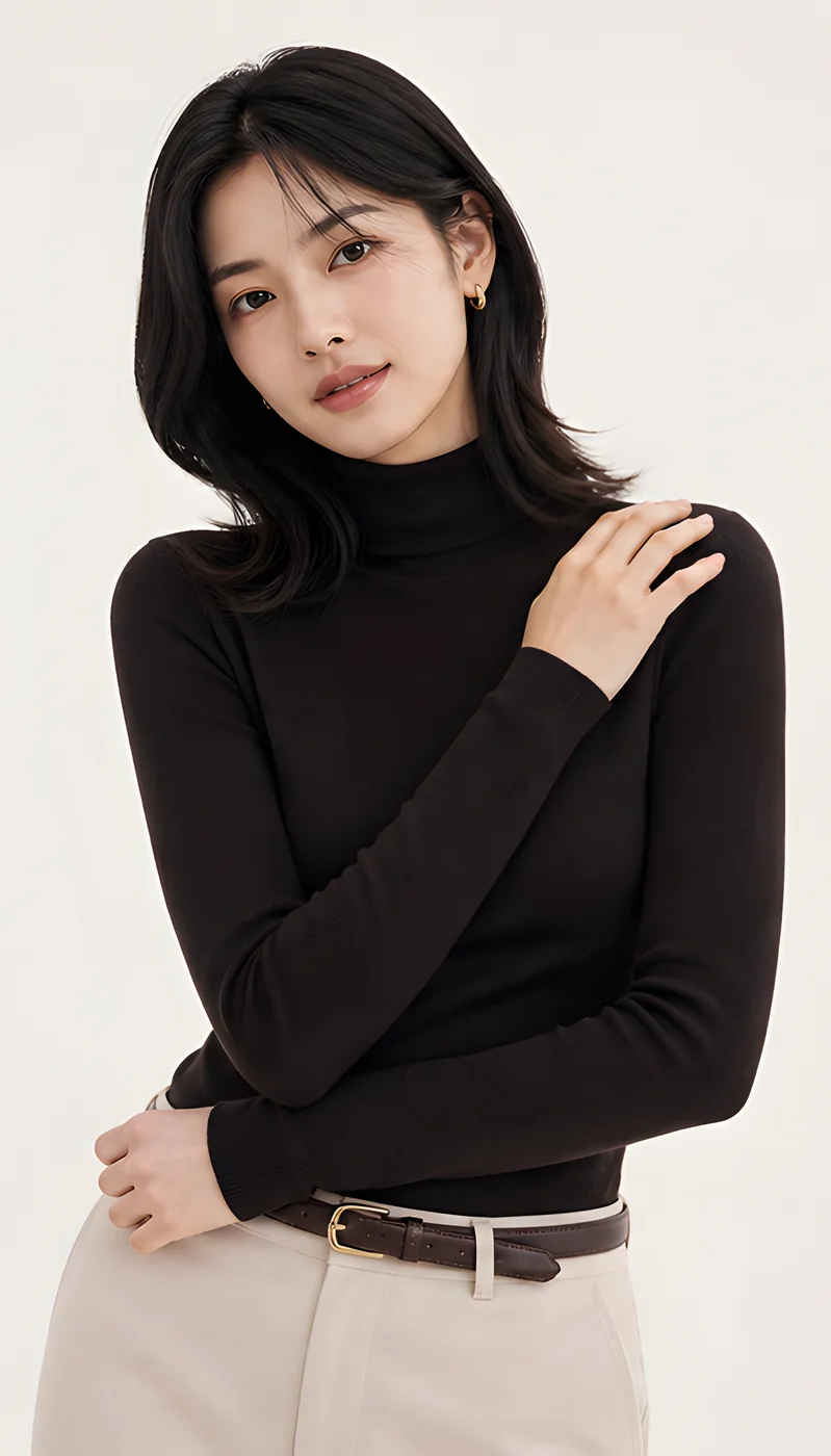 FSLE 비엘라 울 워셔블 목폴라 긴팔티 · 스웨터 및 점퍼 · FSLE 목폴라 이미지 4