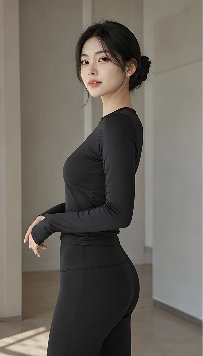 베이직 슬림핏 긴소매 티셔츠 · 탑 & 티셔츠 · 긴소매티 슬림핏 이미지 2