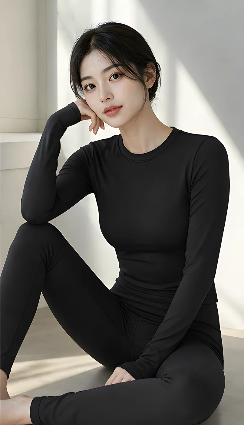 베이직 슬림핏 긴소매 티셔츠 · 탑 & 티셔츠 · 긴소매티 슬림핏 이미지 4